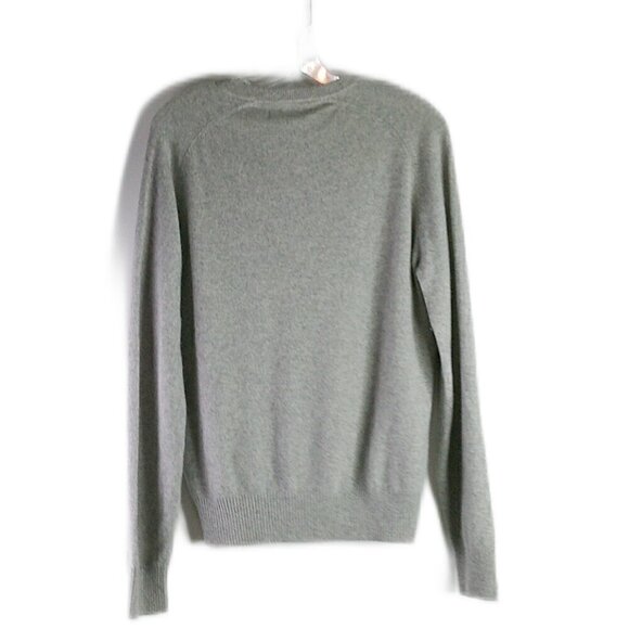 Penguin - Grey Long Sleeve V-Neck Sweater - Size Medium - Picture 5 of 5